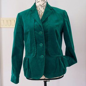 Beautiful Talbots Teal Green Corduroy Blazer